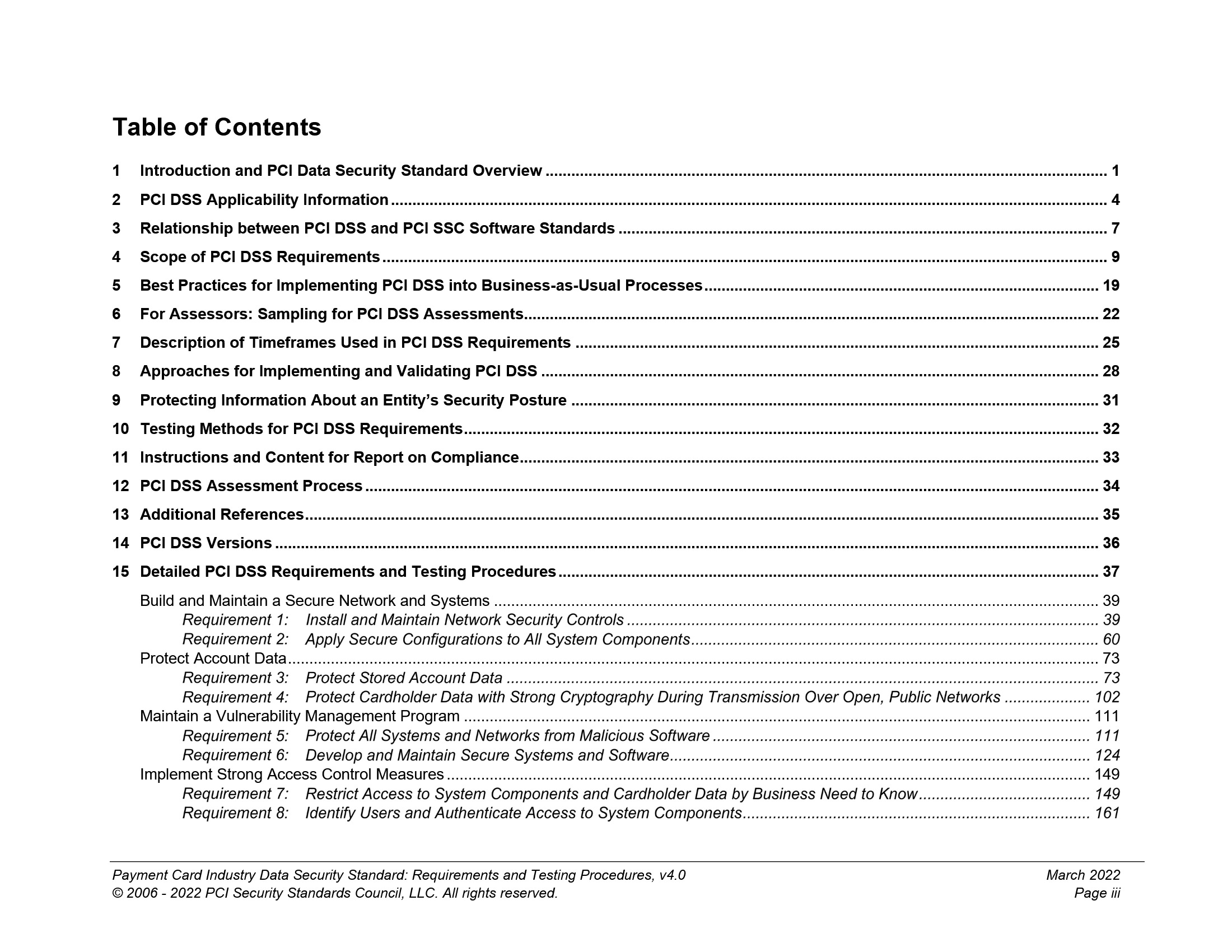 Cover preview — PCI DSS Version 4.0 — A Guide to the Payment Card Industry Data Security Standard — Page 3