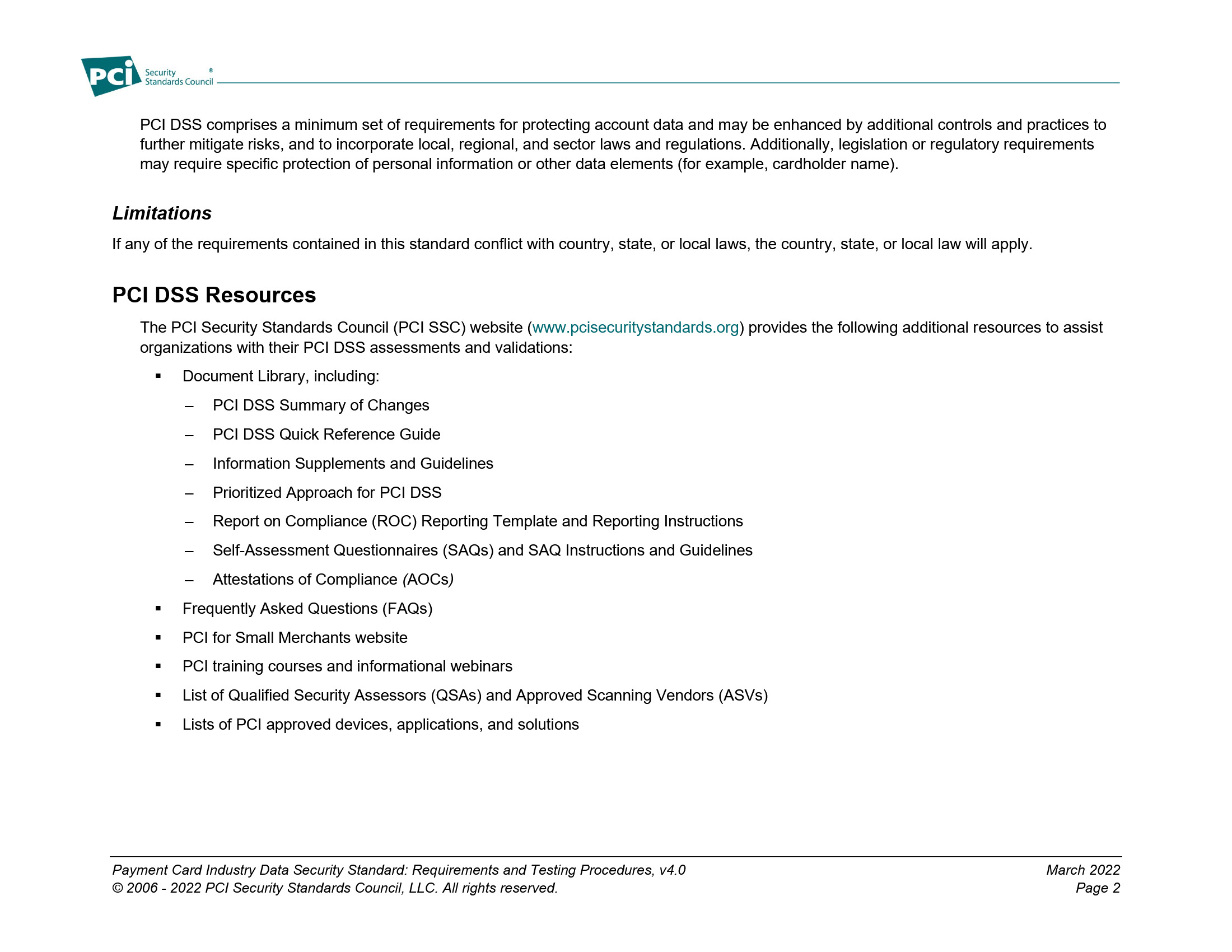 Cover preview — PCI DSS Version 4.0 — A Guide to the Payment Card Industry Data Security Standard — Page 6