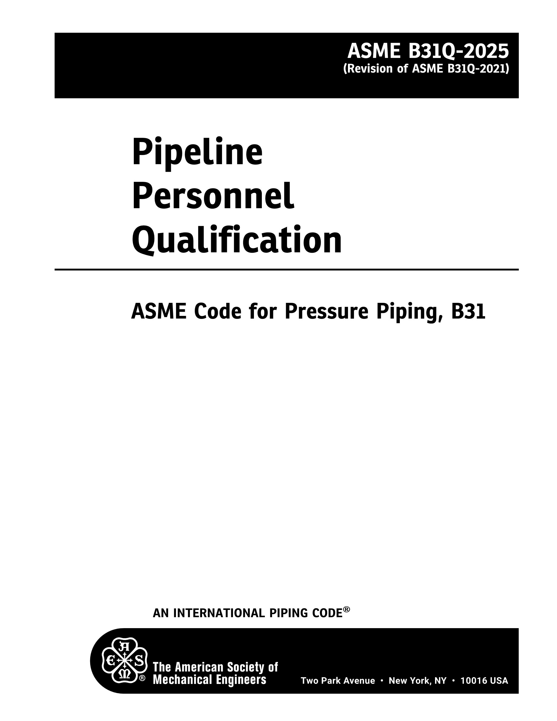 Cover preview — ASME B31Q-2025 Pipeline Personnel Qualification — Page 2