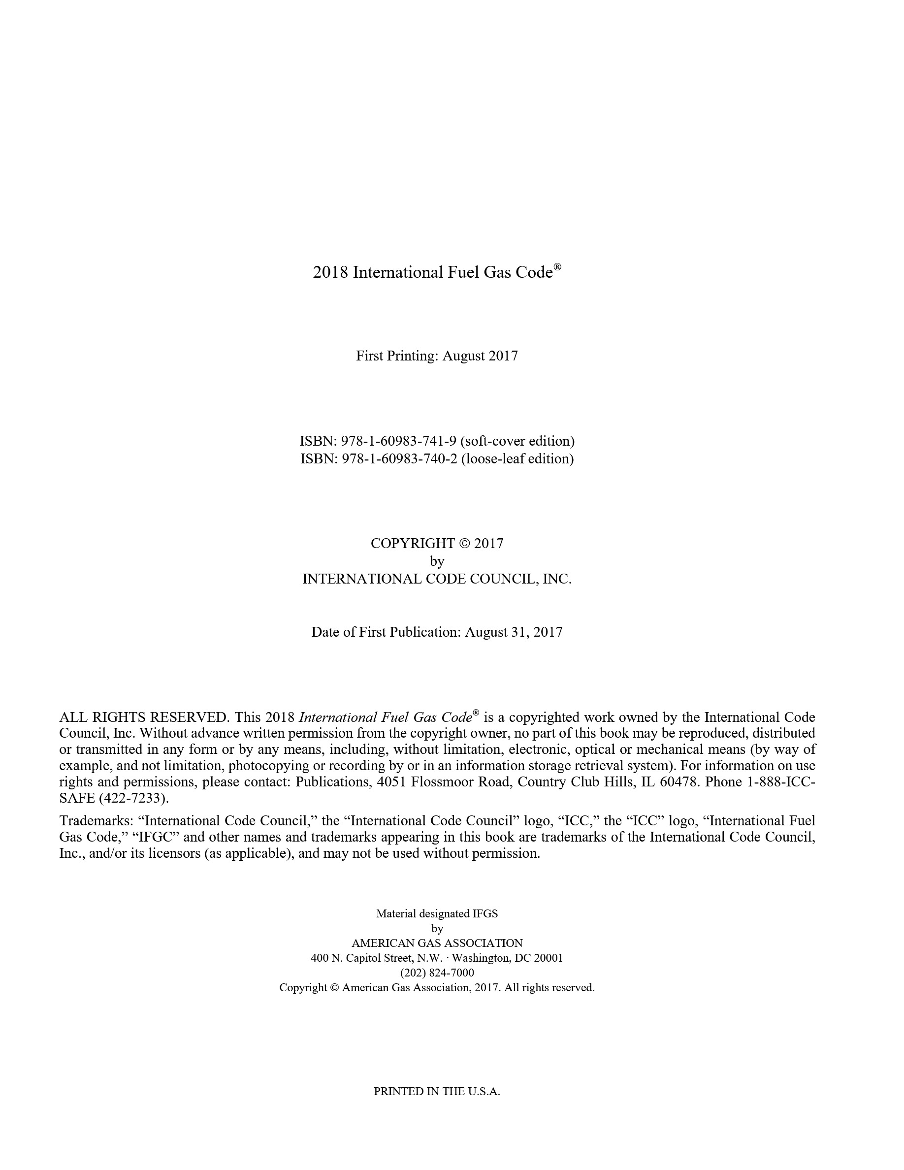 Cover preview — 2018 International Fuel Gas Code — Page 3