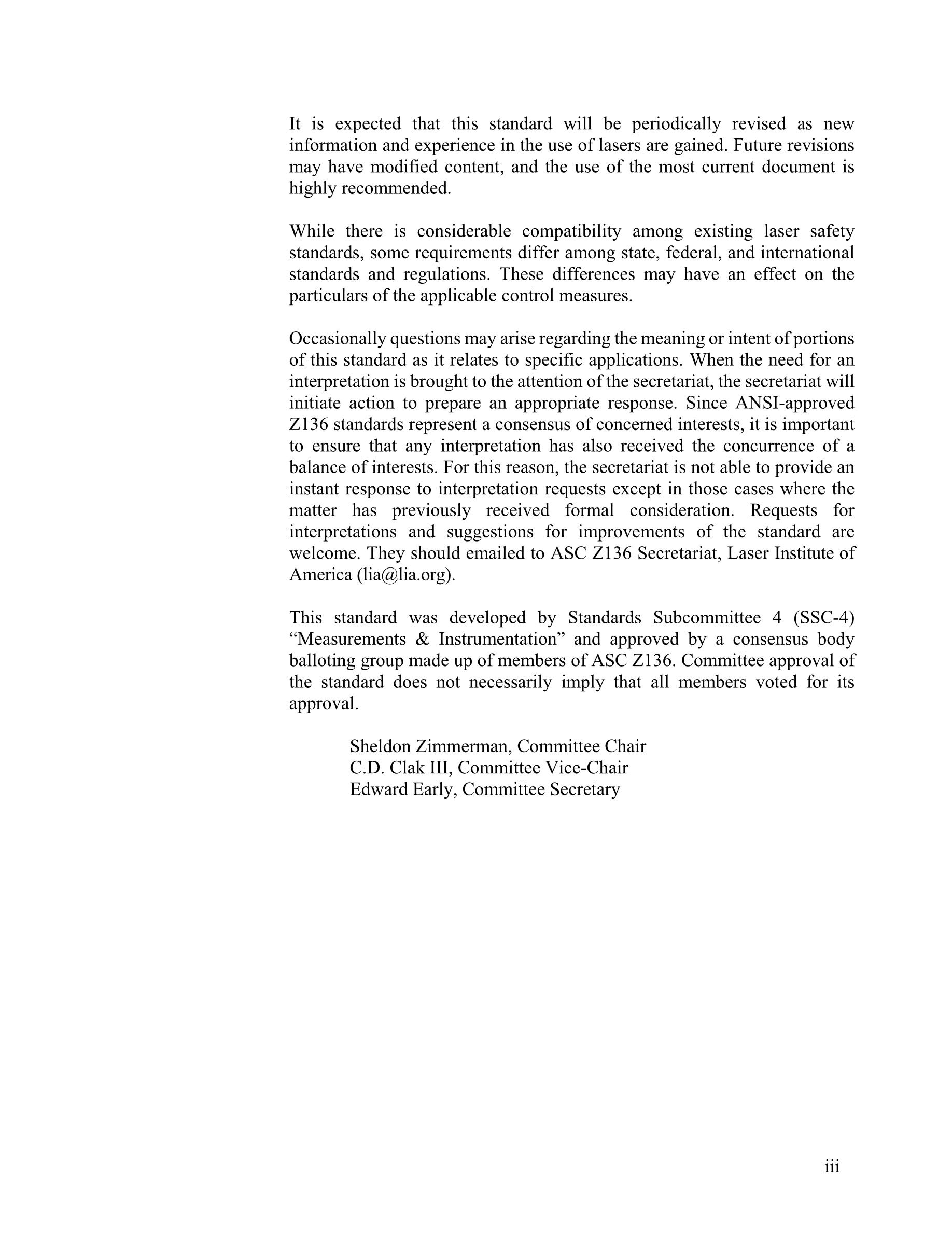 Cover preview — LIA Z136.4-2021 American National Standard Recommended Practice for Laser Safety Measurements for Classification and Hazard Evaluation — Page 6
