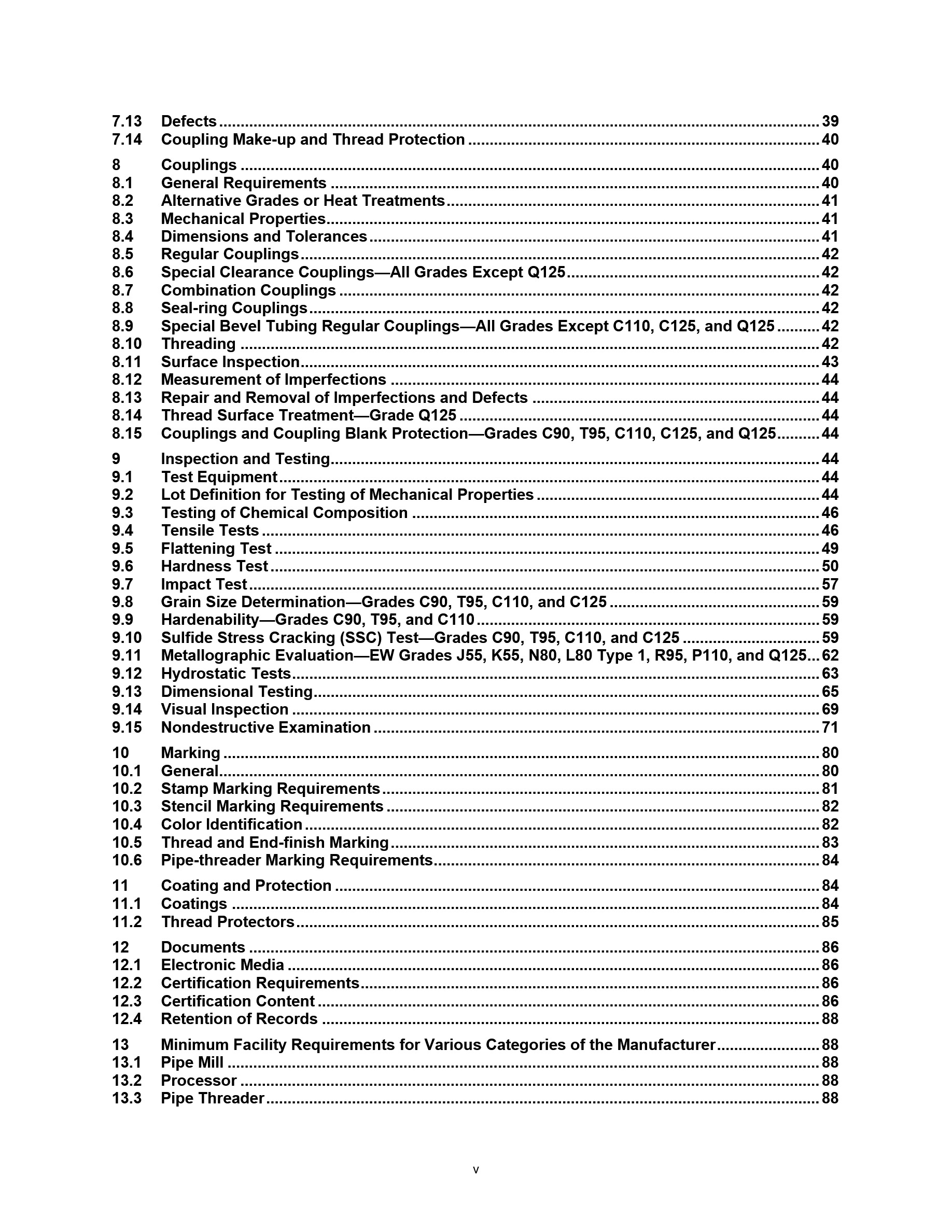 Cover preview — API 5CT Casing and Tubing, Eleventh Edition, Includes Errata 1 (2024) Errata 2 (2024), and Addendum 1 (2025) — Page 5