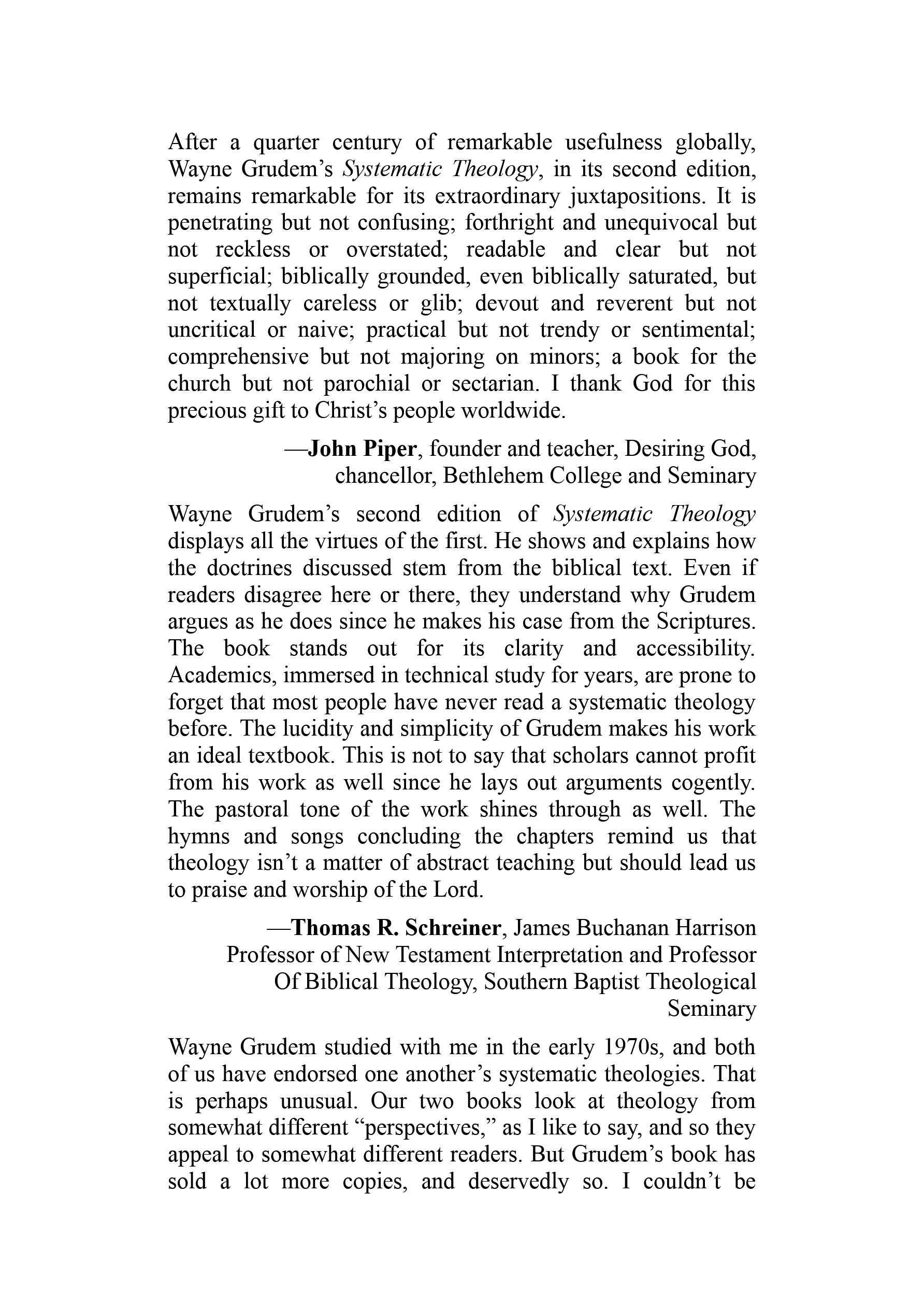 Cover preview — Systematic Theology, Second Edition: An Introduction to Biblical Doctrine — Page 2