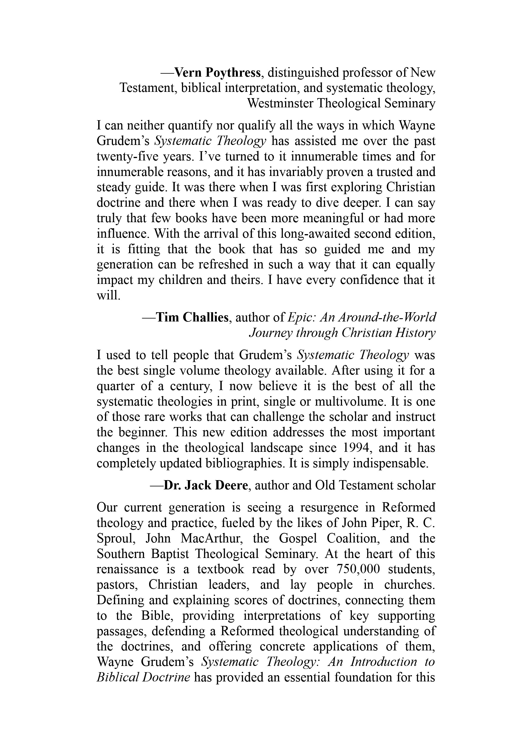 Cover preview — Systematic Theology, Second Edition: An Introduction to Biblical Doctrine — Page 4