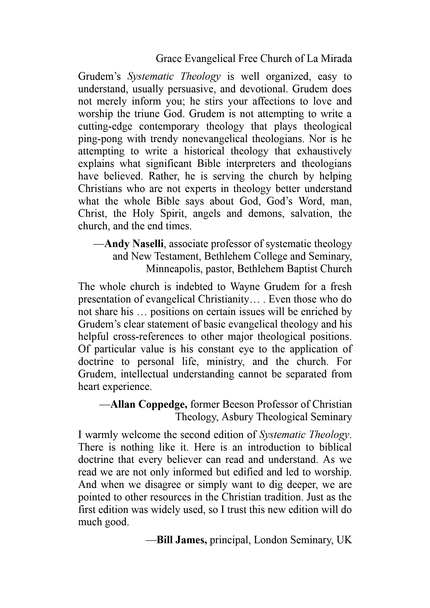 Cover preview — Systematic Theology, Second Edition: An Introduction to Biblical Doctrine — Page 6