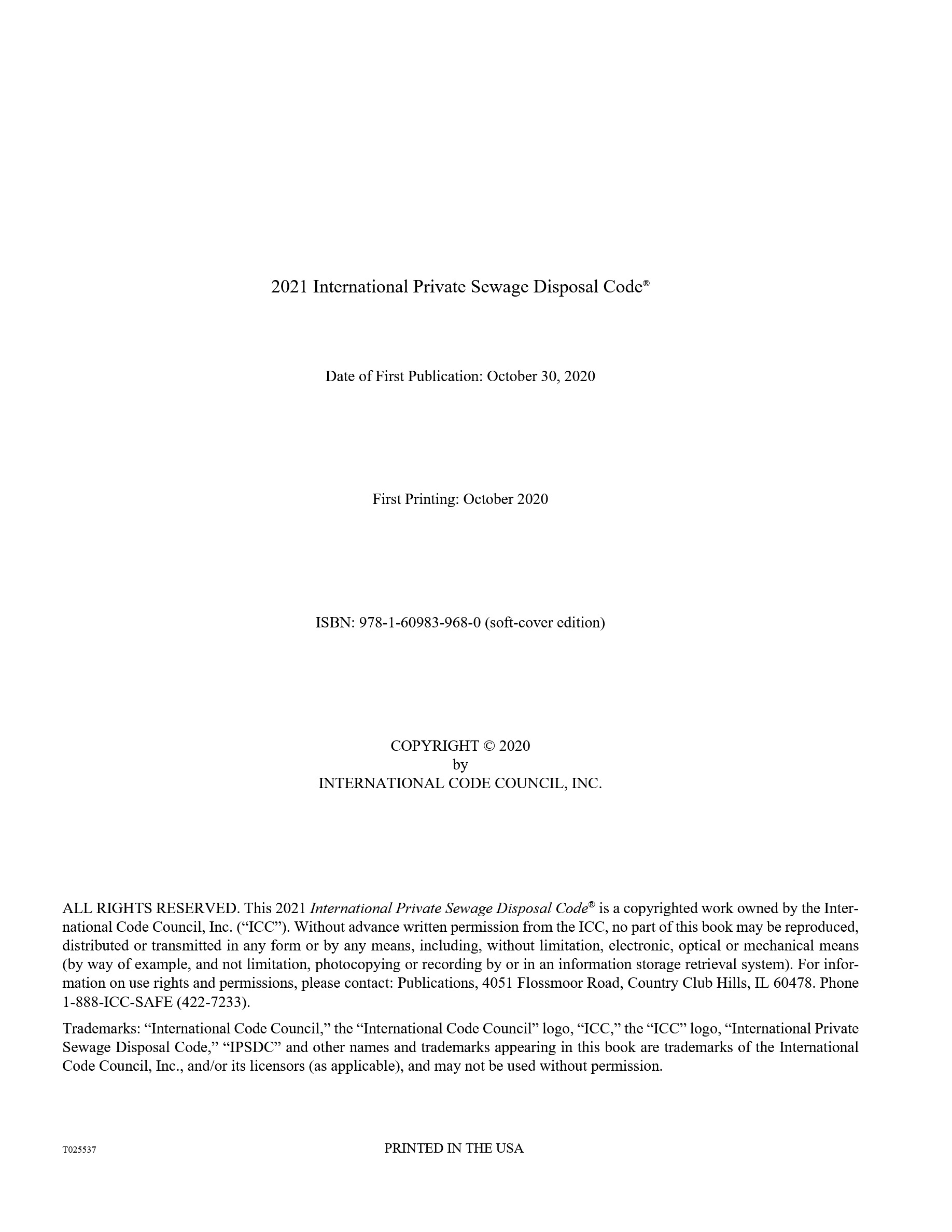 Cover preview — 2021 International Private Sewage Disposal Code — Page 3