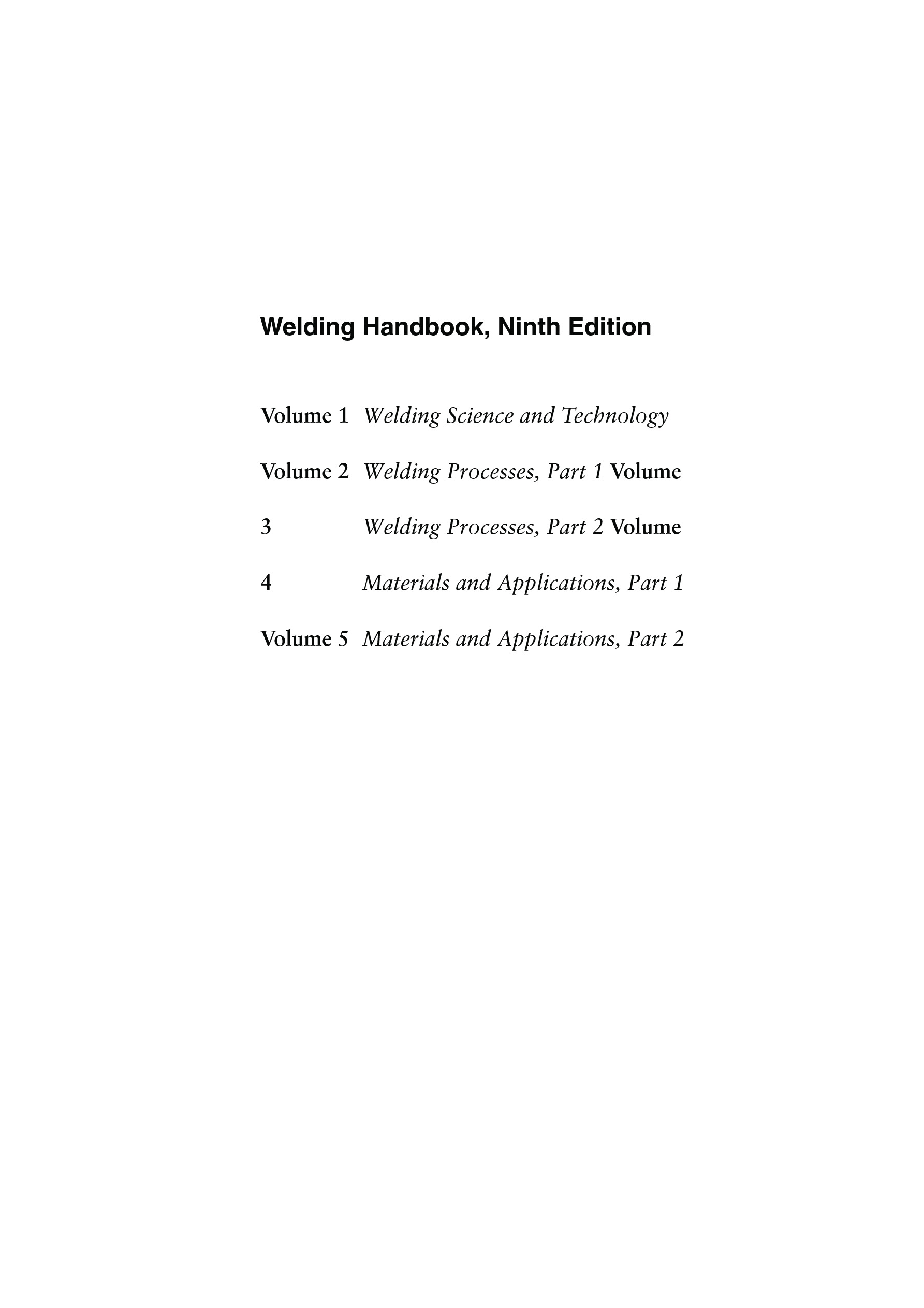 Cover preview — AWS WHB-5.9 Welding Handbook Volume 5 – Materials and Applications, Part 2 — Page 2