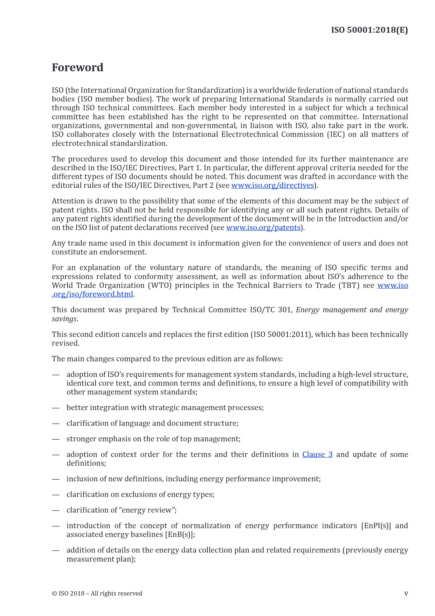 Cover preview — ISO 50001:2018 Energy management systems — Requirements with guidance for use — Page 5