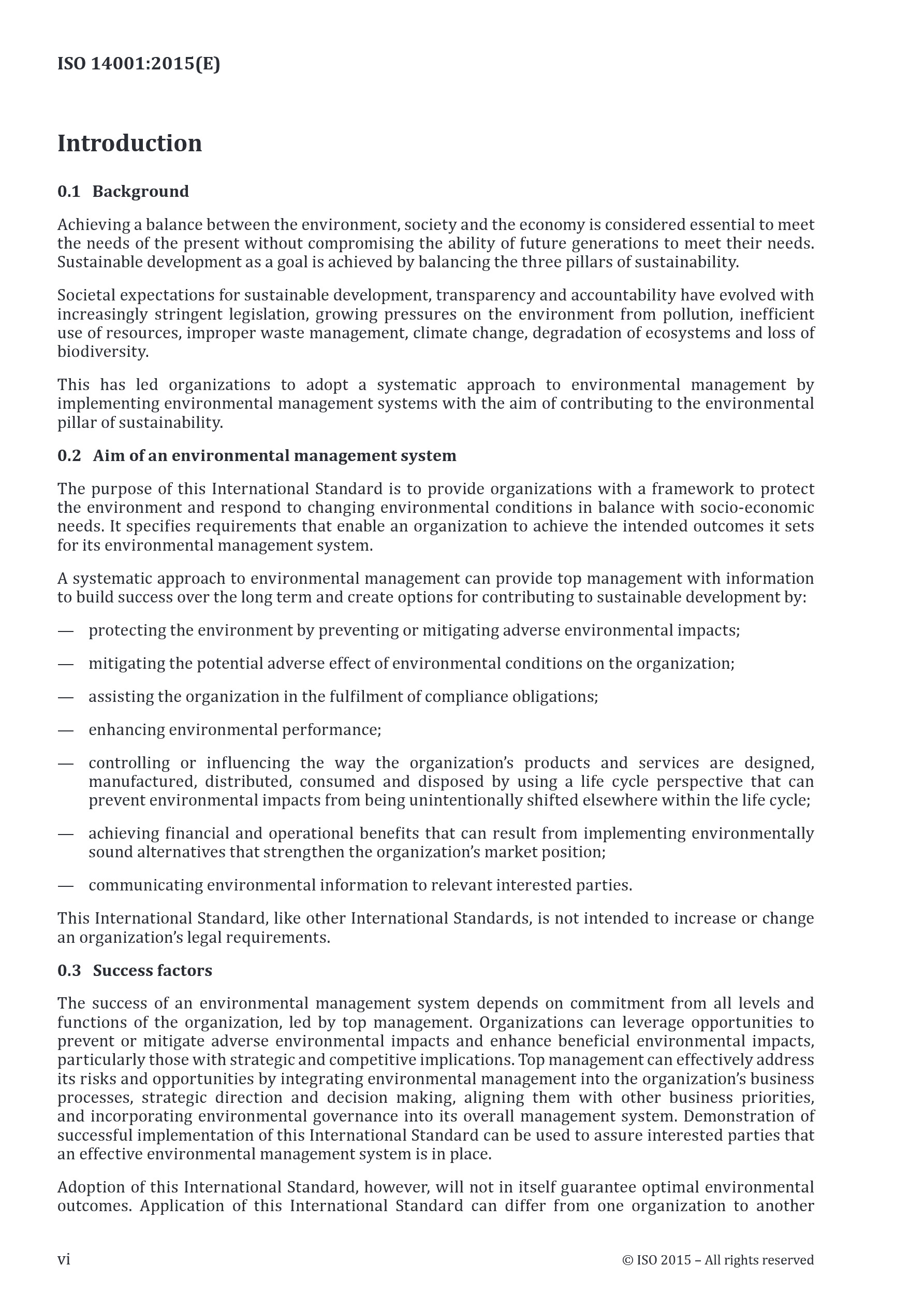 Cover preview — ISO 14001:2015 Environmental management systems — Requirements with guidance for use — Page 6