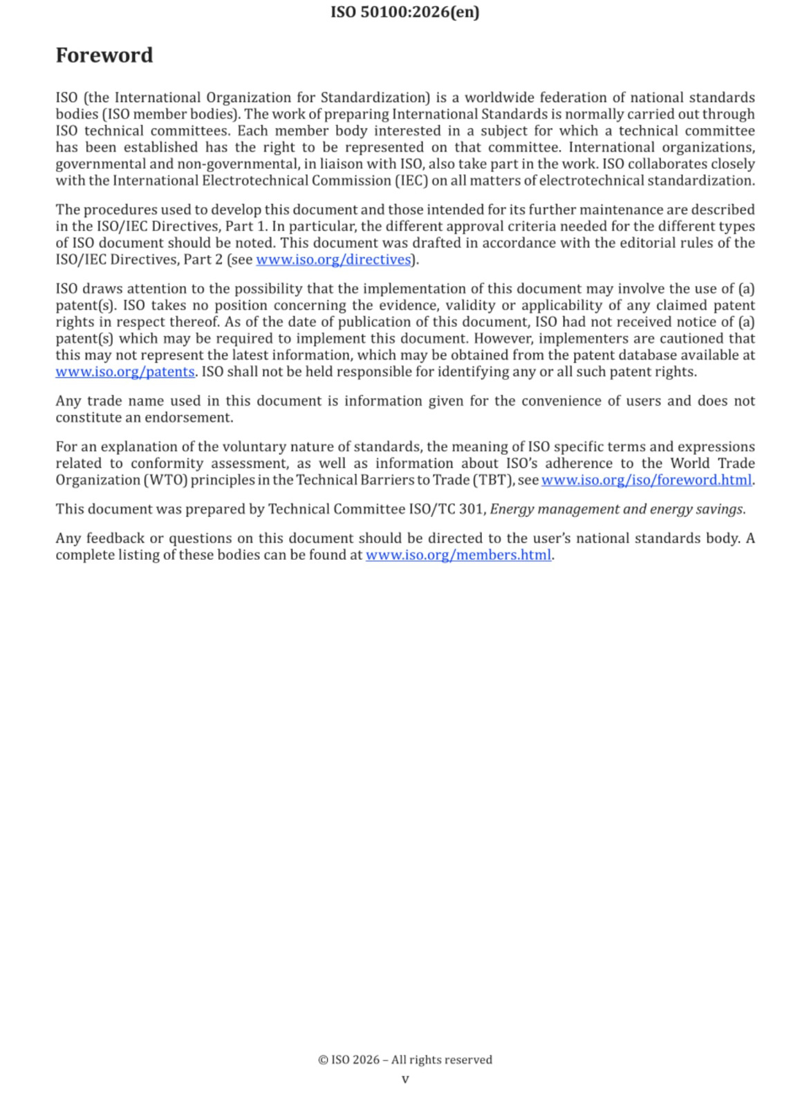 Cover preview — ISO 50100:2026 Energy management systems and energy savings — Decarbonization — Requirements with guidance for use — Page 5