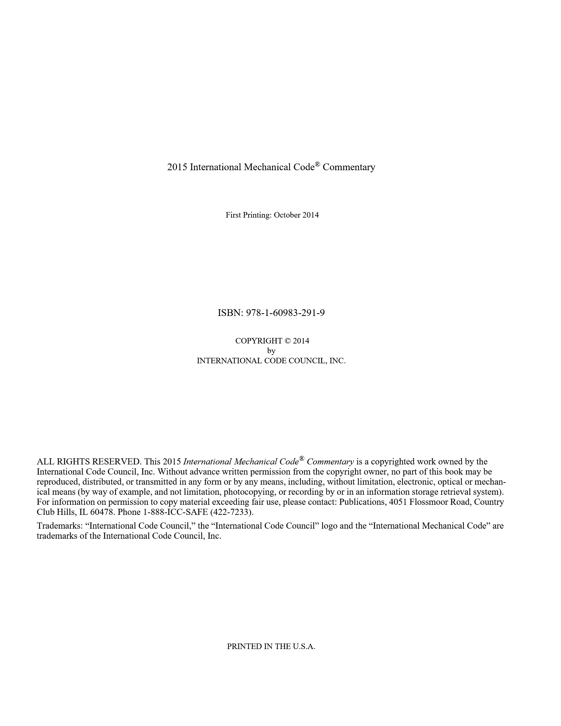 Cover preview — 2015 International Mechanical Code: Code & Commentary — Page 3
