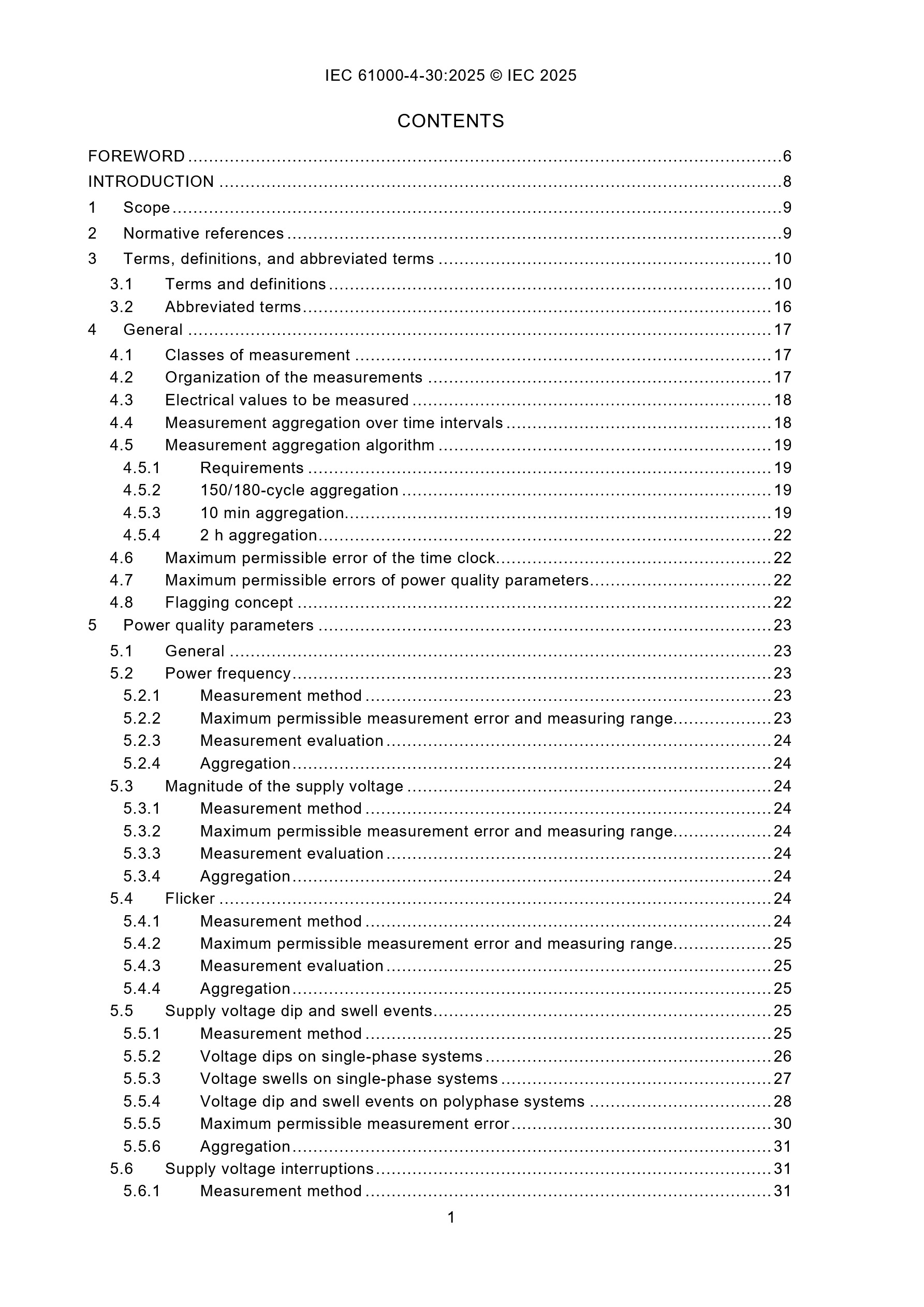 Cover preview — IEC 61000-4-30 Ed. 4.0:2025 Electromagnetic Compatibility (EMC) — Part 4-30: Testing and Measurement Techniques — Power Quality Measurement Methods — Page 3