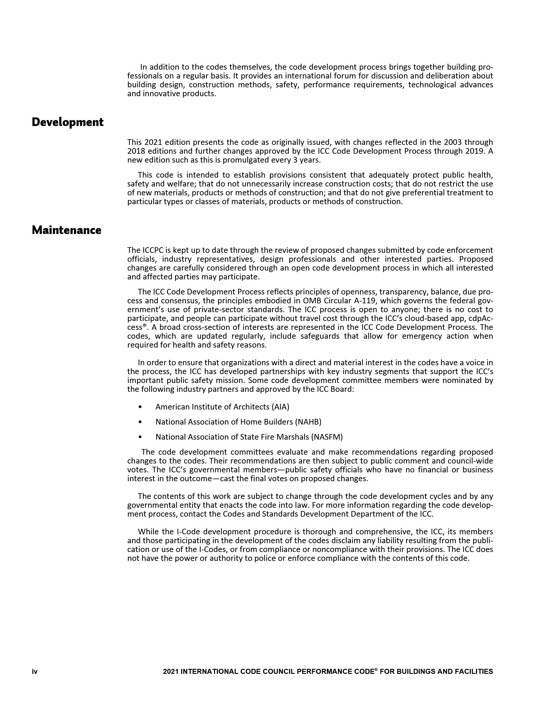 Cover preview — 2021 ICC Performance Code for Buildings and Facilities — Page 5