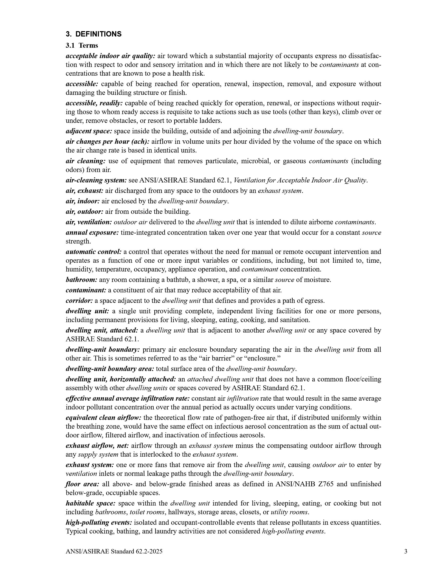 Cover preview — ANSI/ASHRAE Standard 62.2-2025 — Ventilation and Acceptable Indoor Air Quality in Residential Buildings — Page 5
