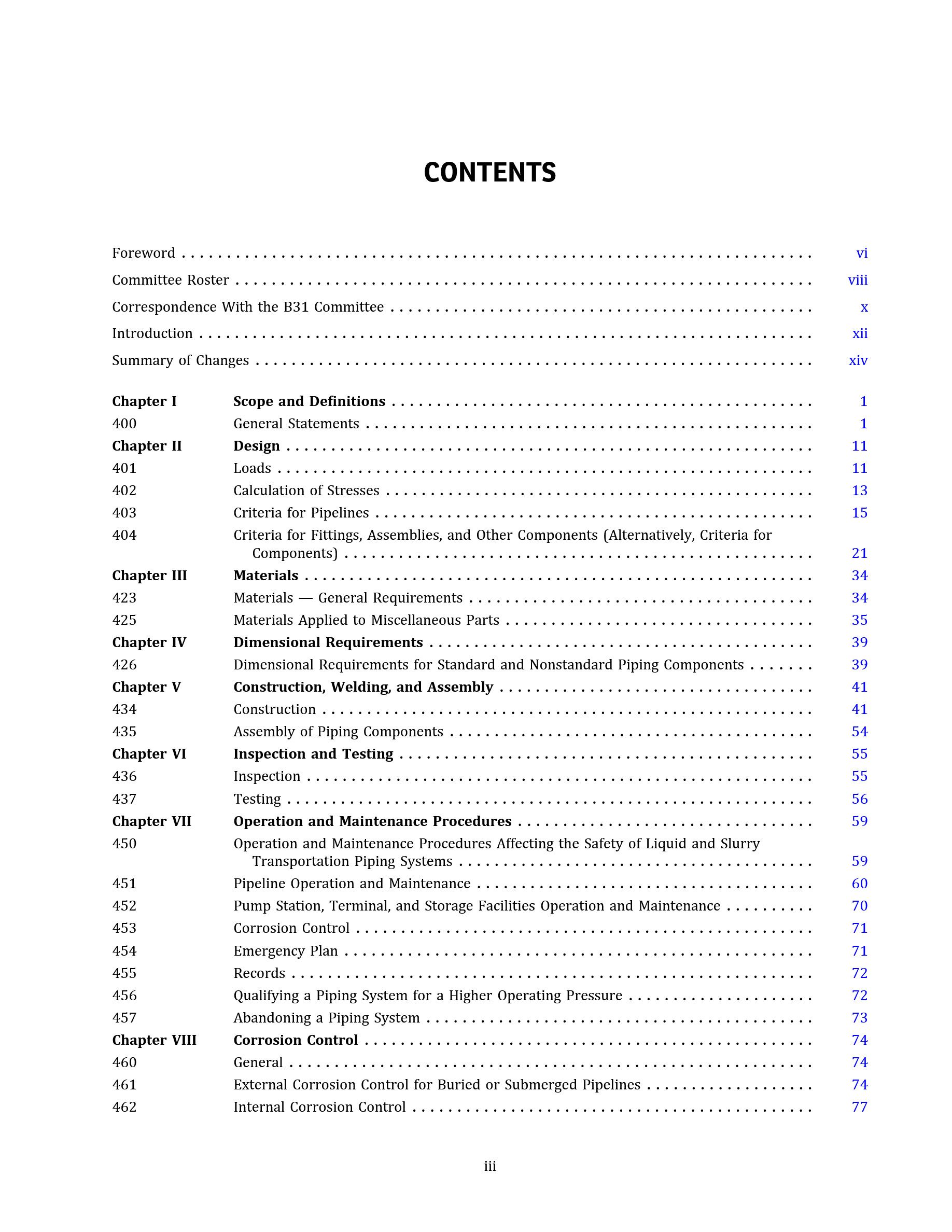 Cover preview — ASME B31.4-2022 Pipeline Transportation Systems for Liquids and Slurries — Page 4