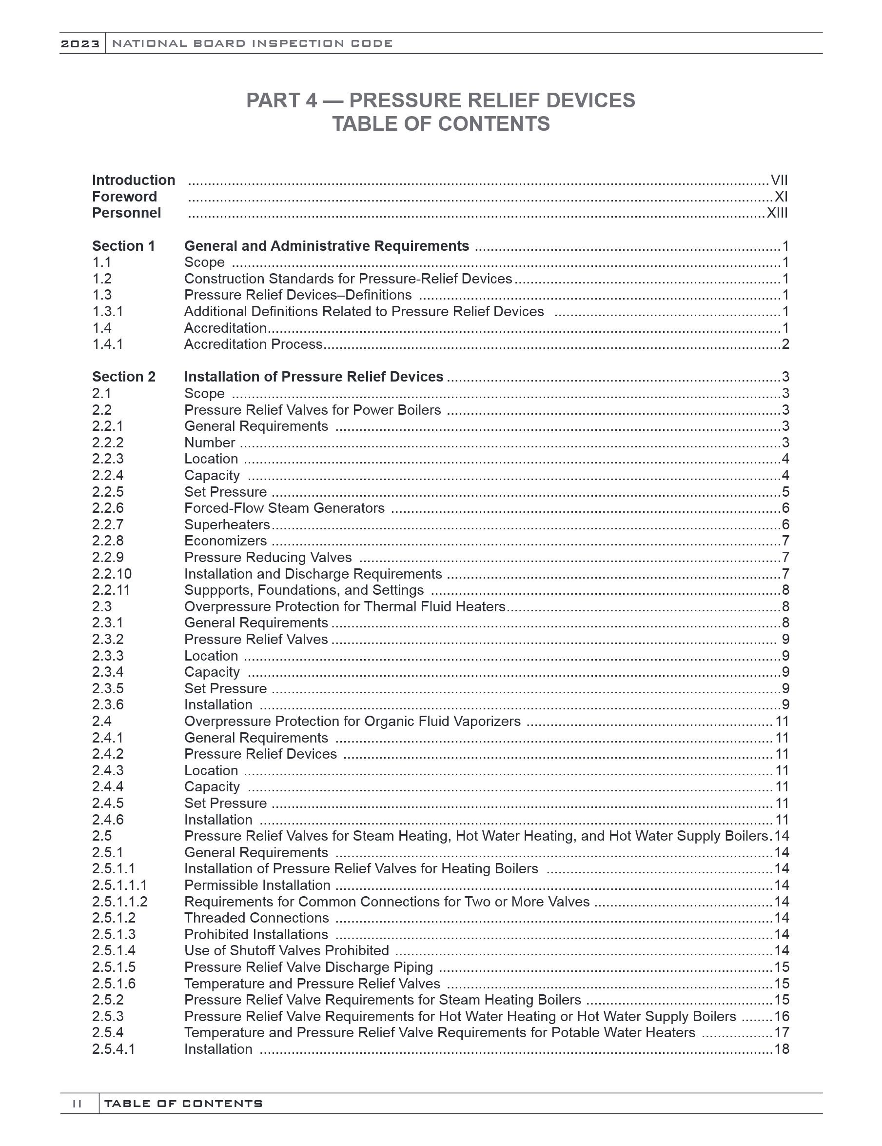 Cover preview — NBBI NB 23 (NBIC) National Board Inspection Code - Part 4 Pressure Relief Devices — Page 3