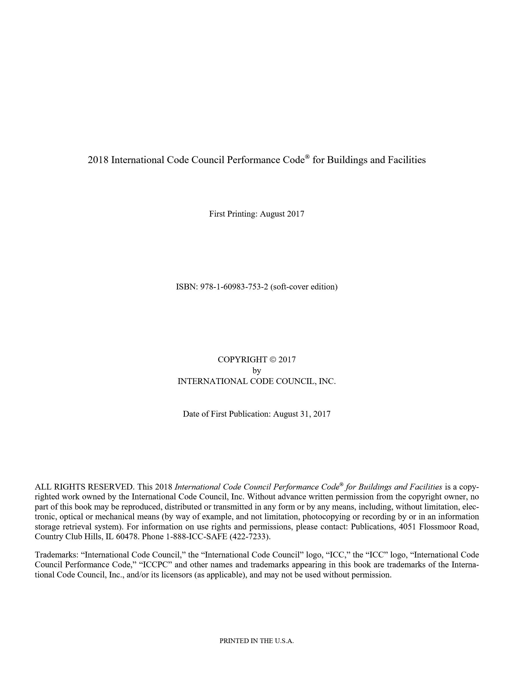 Cover preview — 2018 ICC Performance Code for Buildings and Facilities — Page 3