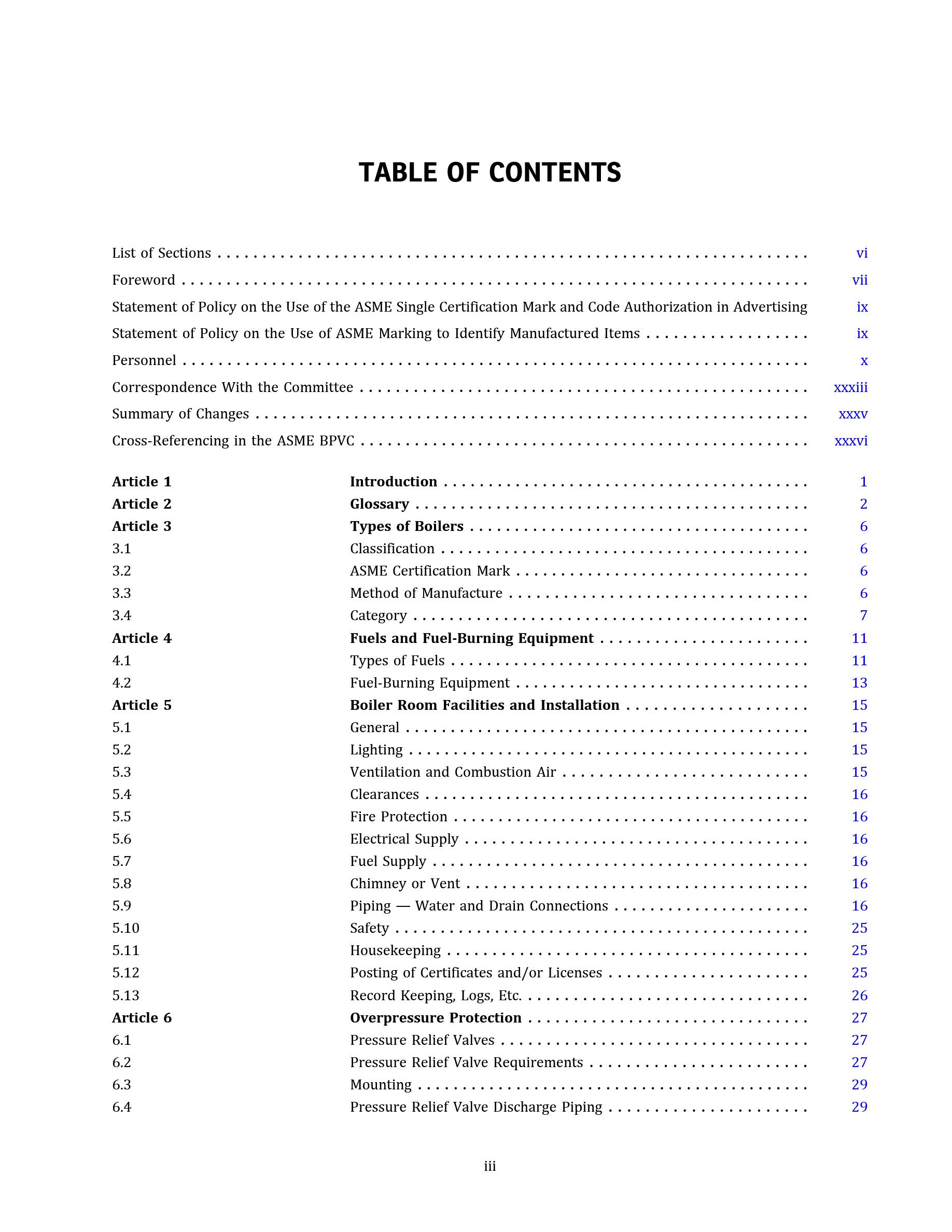 Cover preview — ASME BPVC.VI-2025 Section VI - Recommended Rules for the Care and Operation of Heating Boilers — Page 5