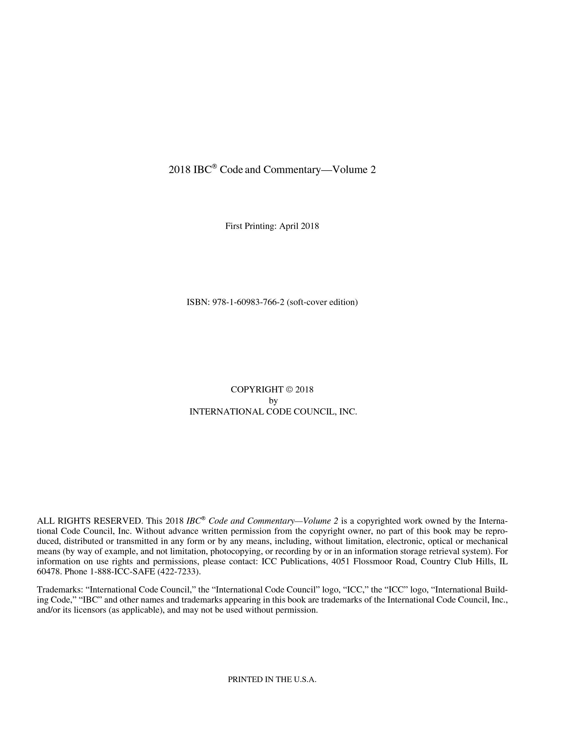 Cover preview — 2018 International Building Code and Commentary Vol, 2 (Chapters 16-35) — Page 3