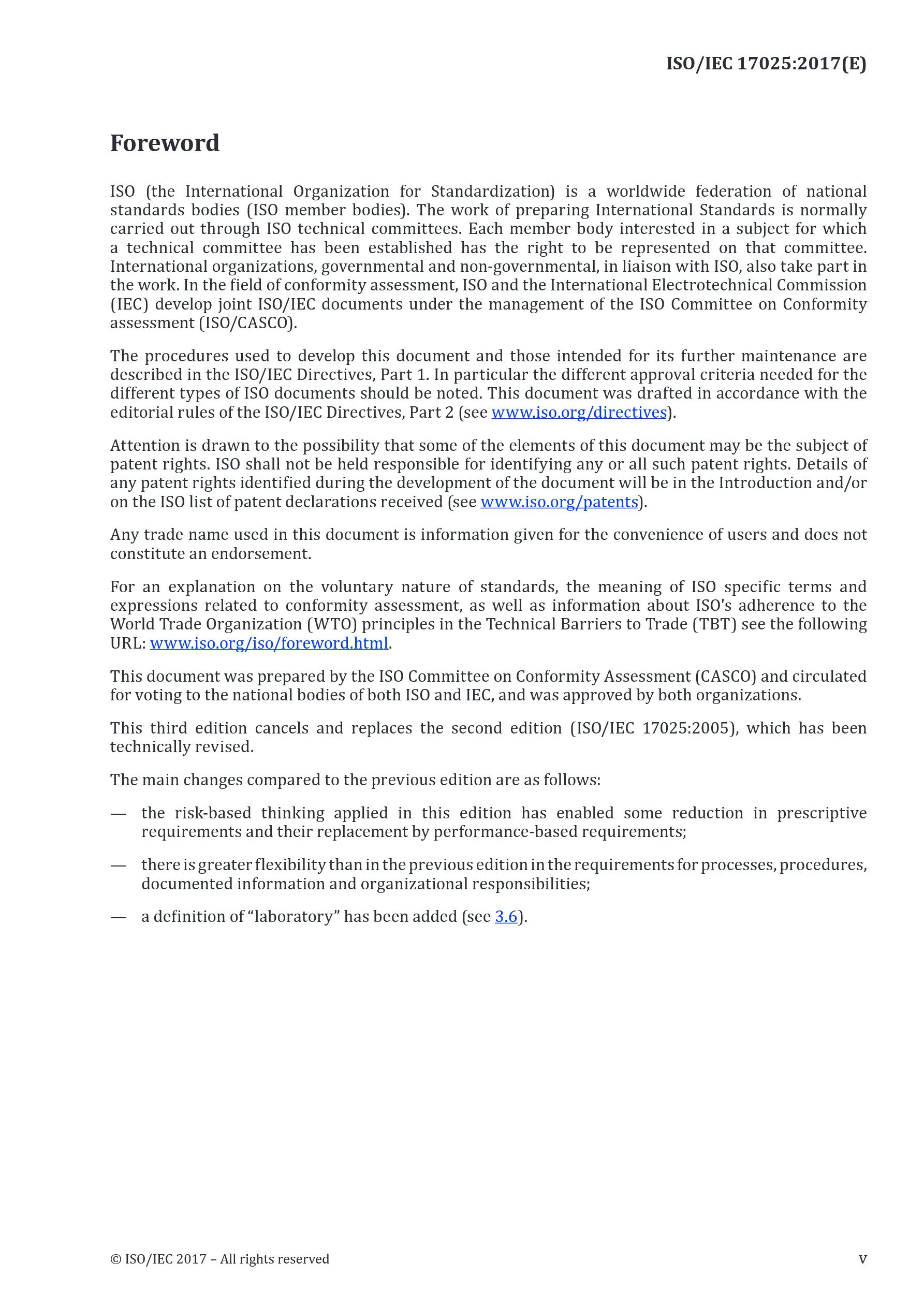 Cover preview — ISO/IEC 17025:2017 General Requirements for the Competence of Testing and Calibration Laboratories — Page 5
