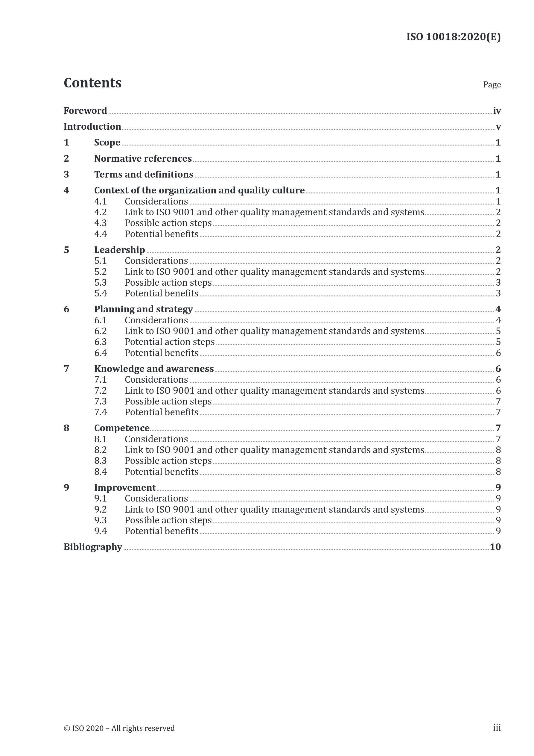Cover preview — ISO 10018:2020 Quality Management — Guidance for People Engagement — Page 3