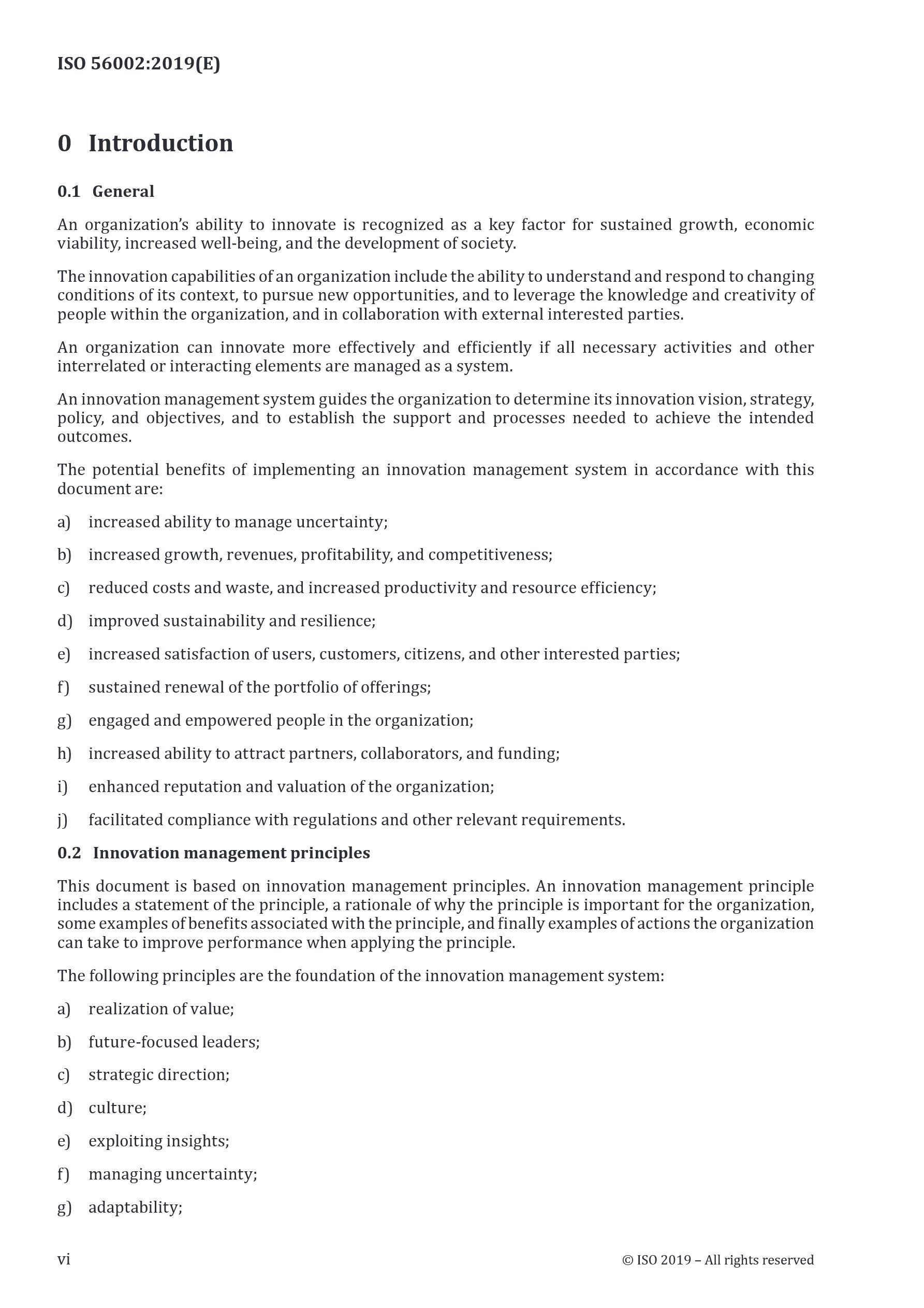 Cover preview — ISO 56002:2019 Innovation management — Innovation management system — Guidance — Page 6