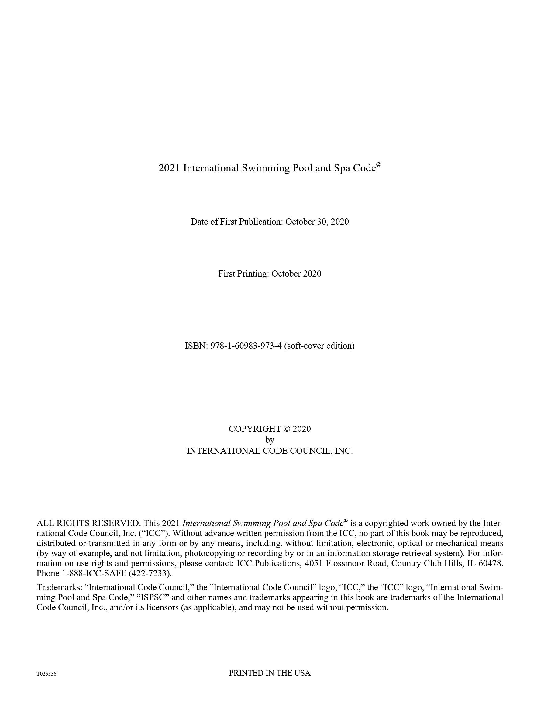 Cover preview — 2021 International Swimming Pool and Spa Code — Page 3