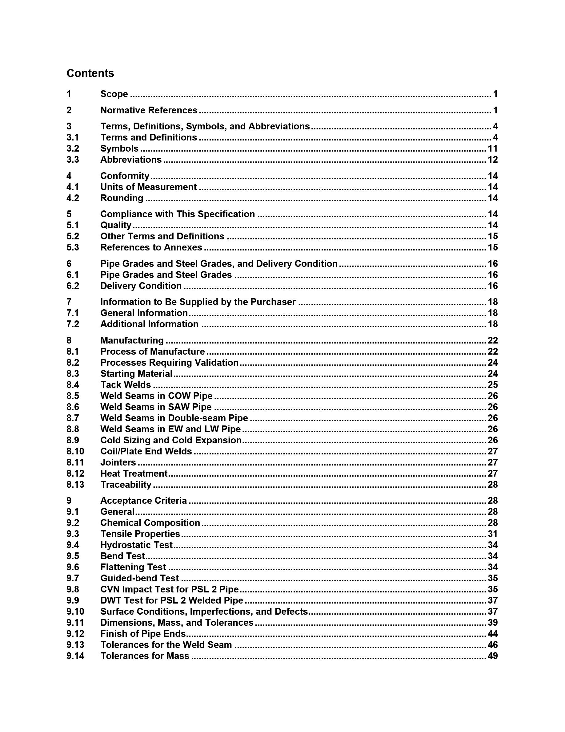 Cover preview — API Spec 5L Specification for Line Pipe, Forty-Seventh Edition — Page 5