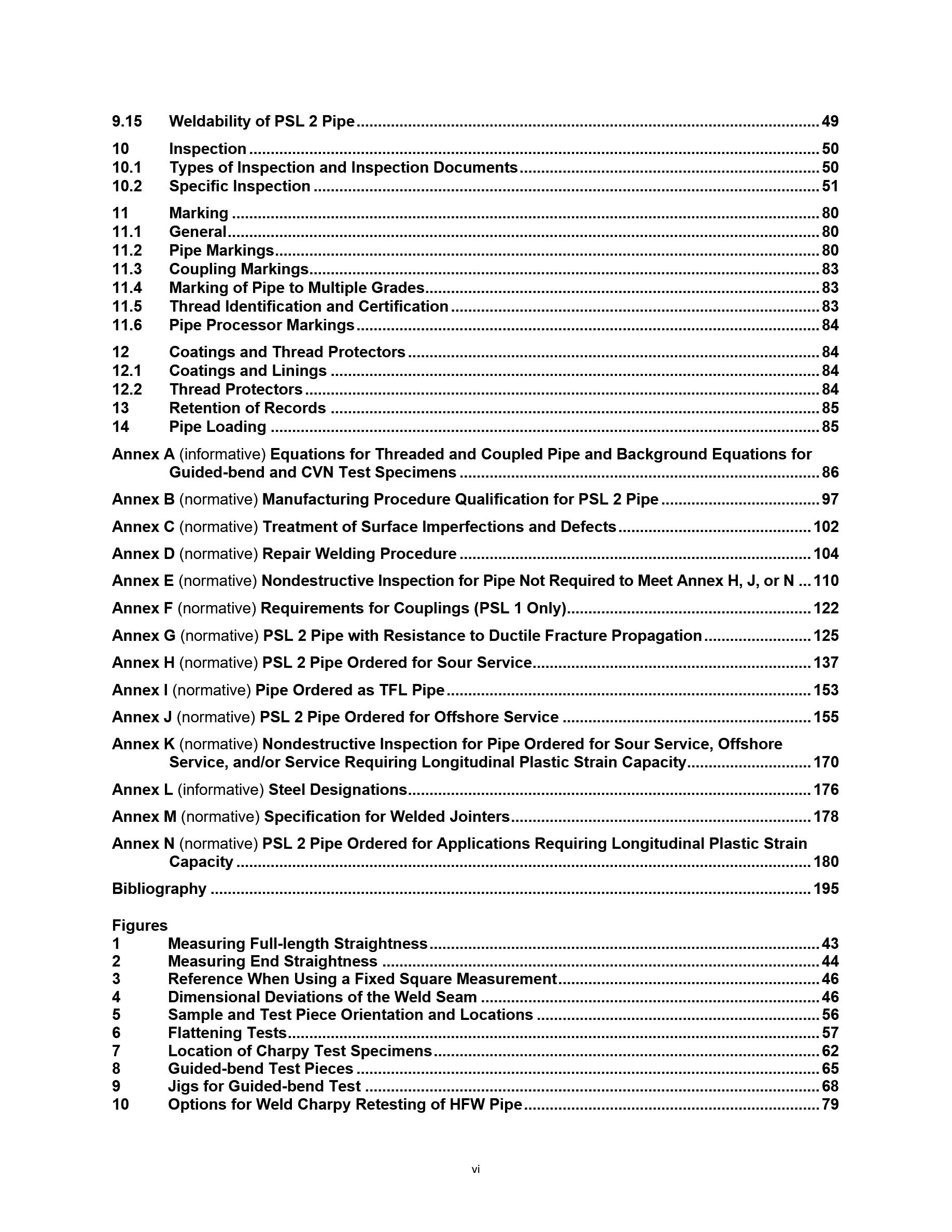 Cover preview — API Spec 5L Specification for Line Pipe, Forty-Seventh Edition — Page 6