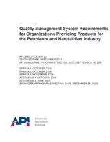 Cover preview — API Spec Q1 Quality Management System Requirements for Organizations Providing Products for the Petroleum and Natural Gas Industry, Tenth Edition — Page 1