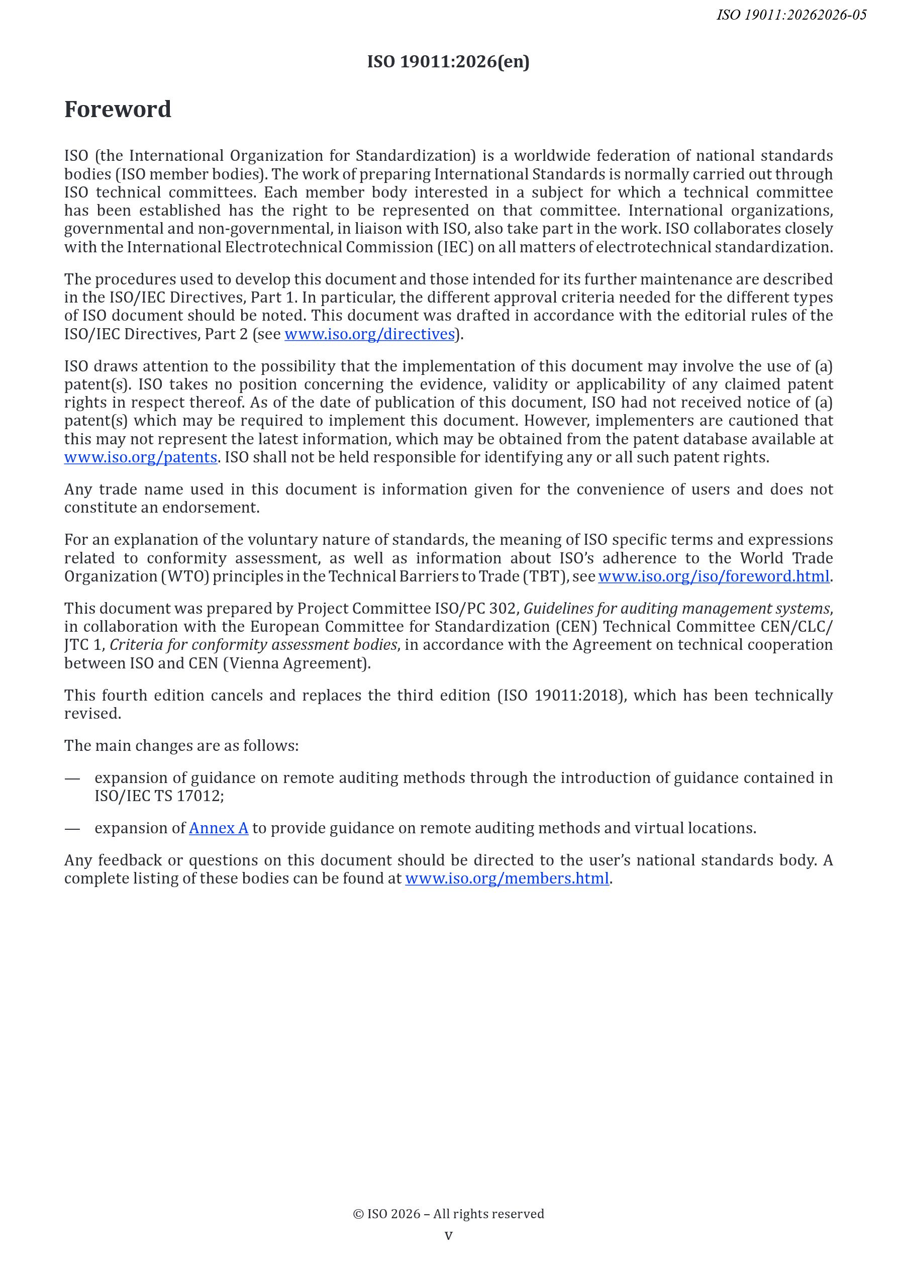 Cover preview — ISO 19011:2026 Guidelines for Auditing Management Systems — Page 5