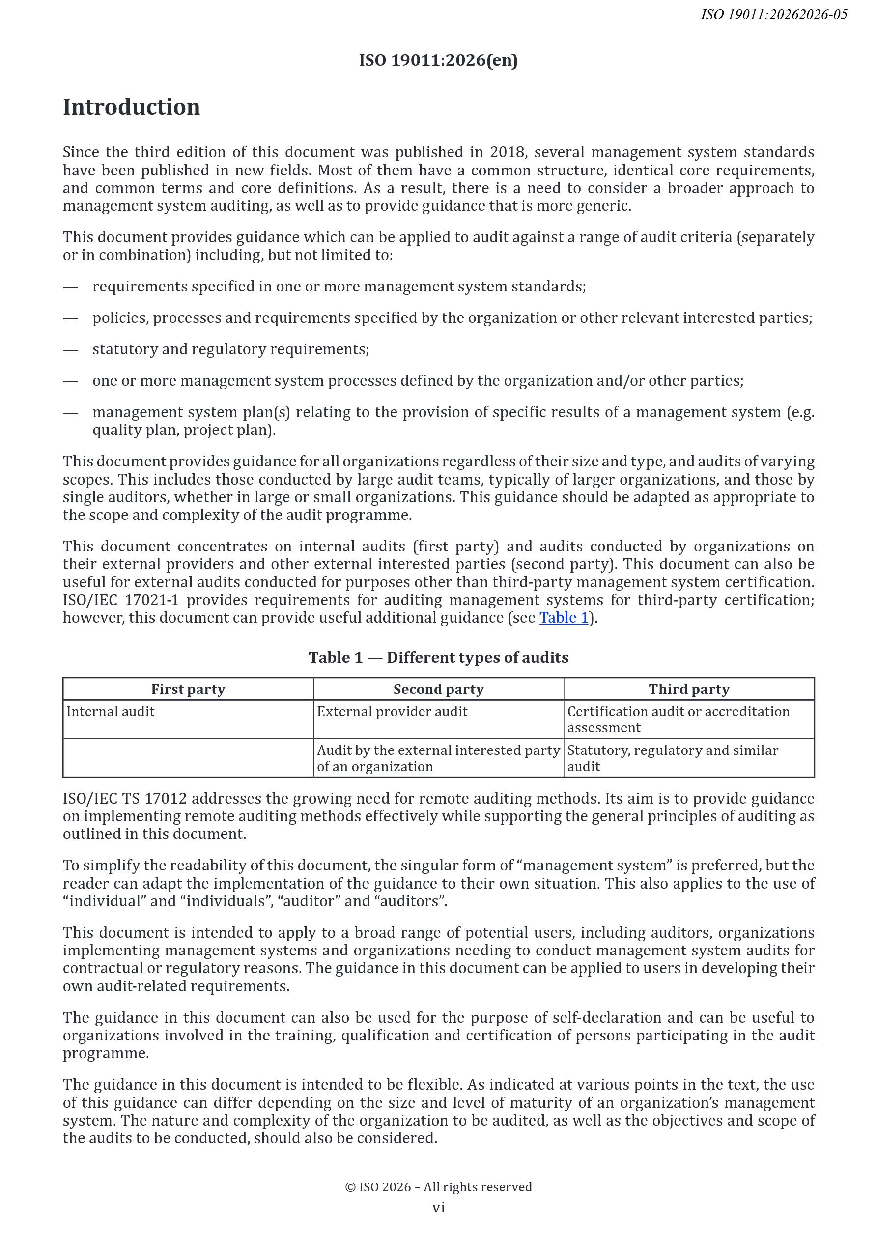 Cover preview — ISO 19011:2026 Guidelines for Auditing Management Systems — Page 6