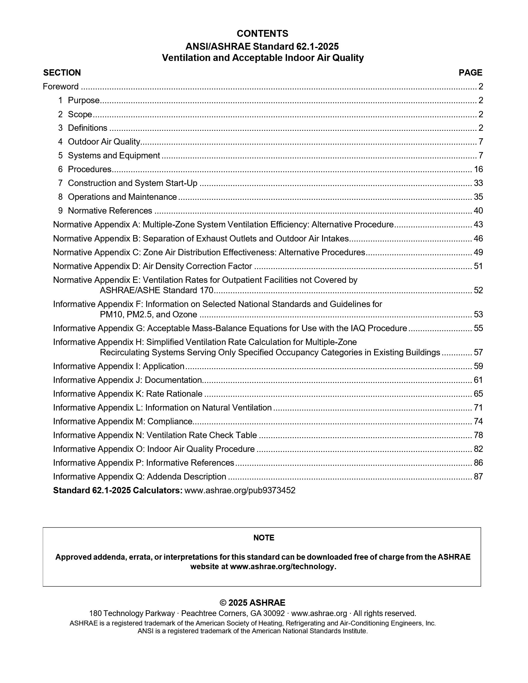 Cover preview — ANSI/ASHRAE Standard 62.1-2025 — Ventilation and Acceptable Indoor Air Quality — Page 3