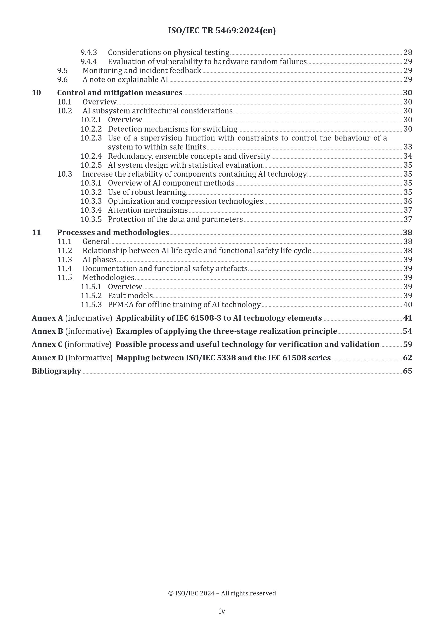 Cover preview — ISO/IEC TR 5469:2024 Artificial Intelligence — Functional Safety and AI Systems — Page 4