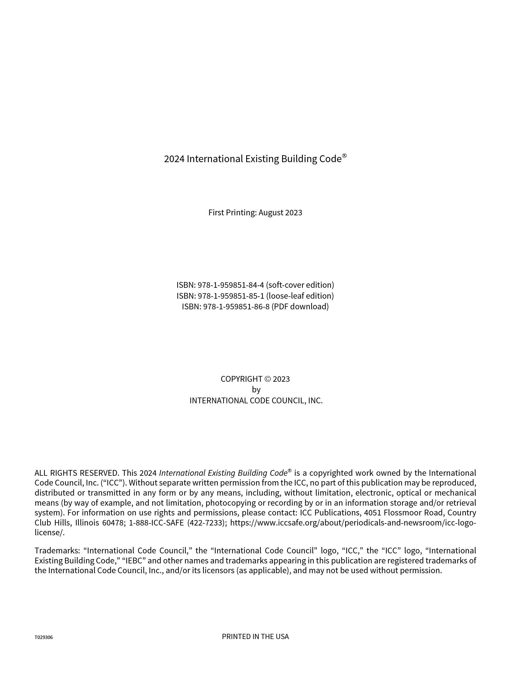 Cover preview — 2024 International Existing Building Code — Page 3