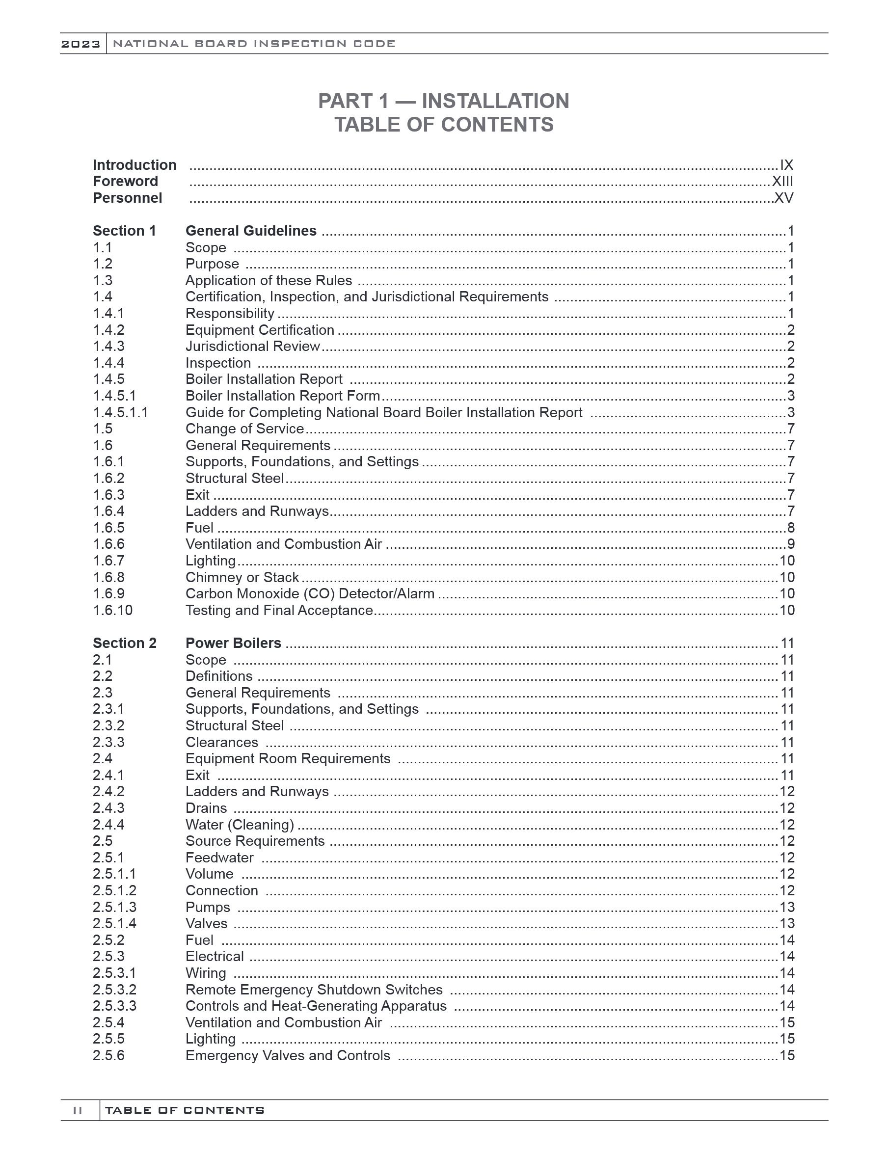 Cover preview — NBBI NB 23 (NBIC) National Board Inspection Code - Part 1 Installation  — Page 3