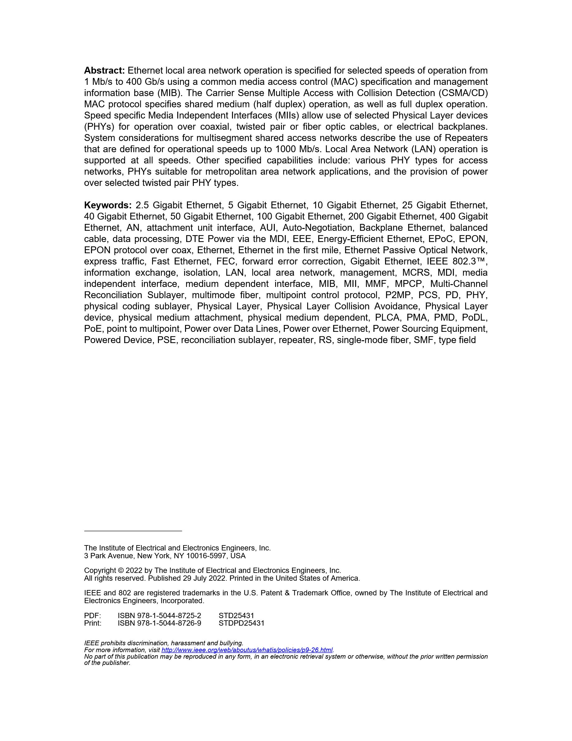 Cover preview — IEEE 802.3 Standard for Ethernet — Page 3