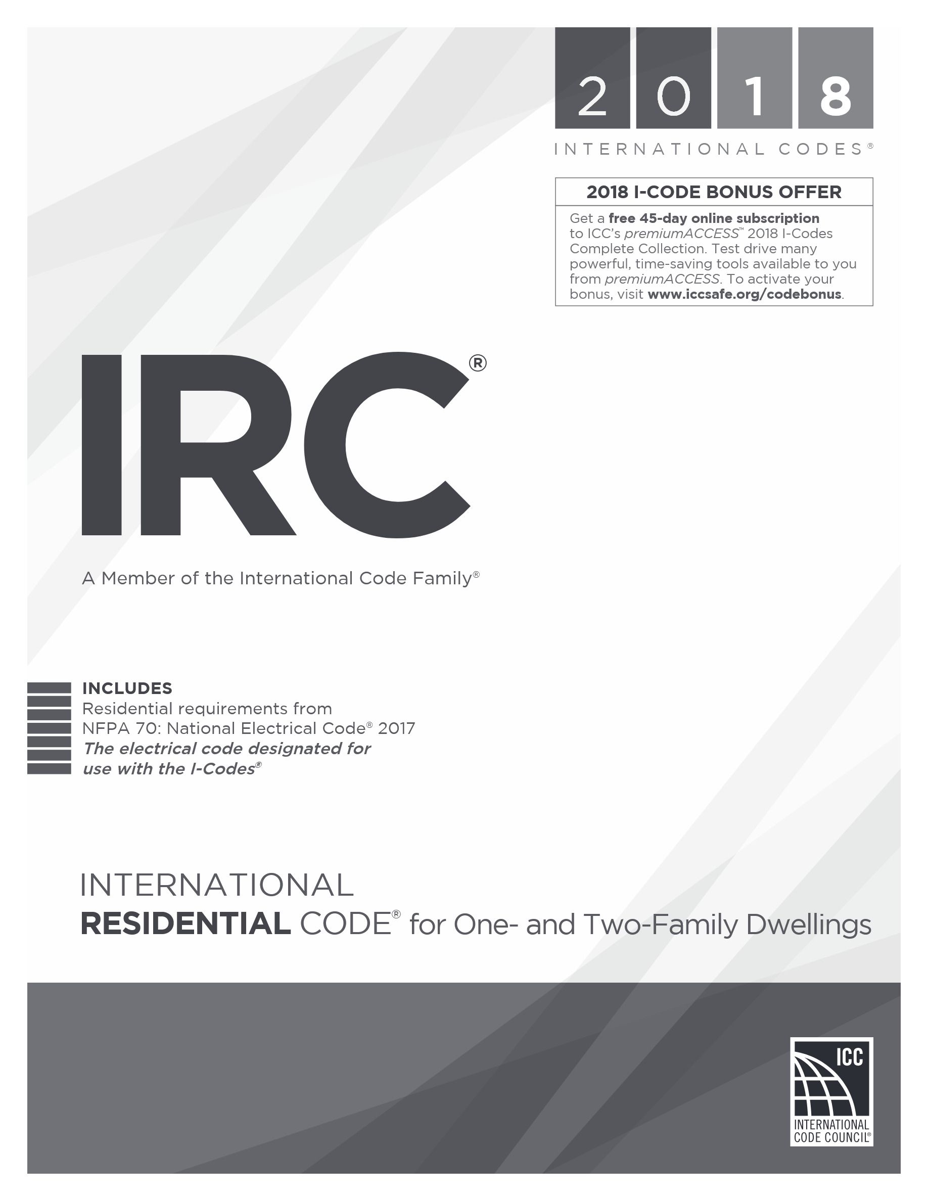 Cover preview — 2018 International Residential Code — Page 2
