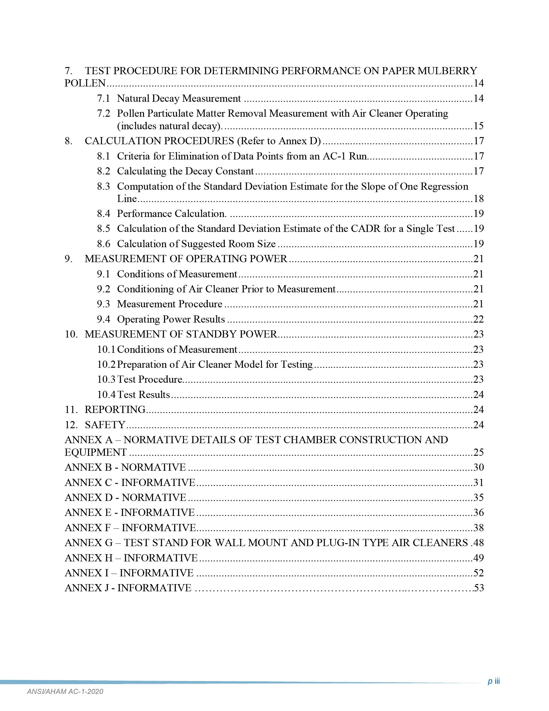 Cover preview — AHAM AC-1-2020 Method for Measuring Performance of Portable Household Electric Room Air Cleaners — Page 4