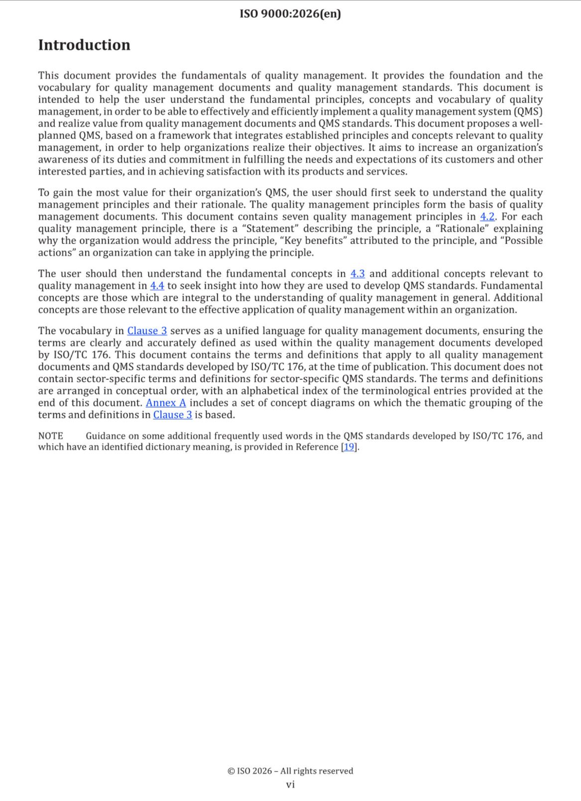 Cover preview — ISO 9000:2026 Quality Management — Fundamentals and Vocabulary — Page 6