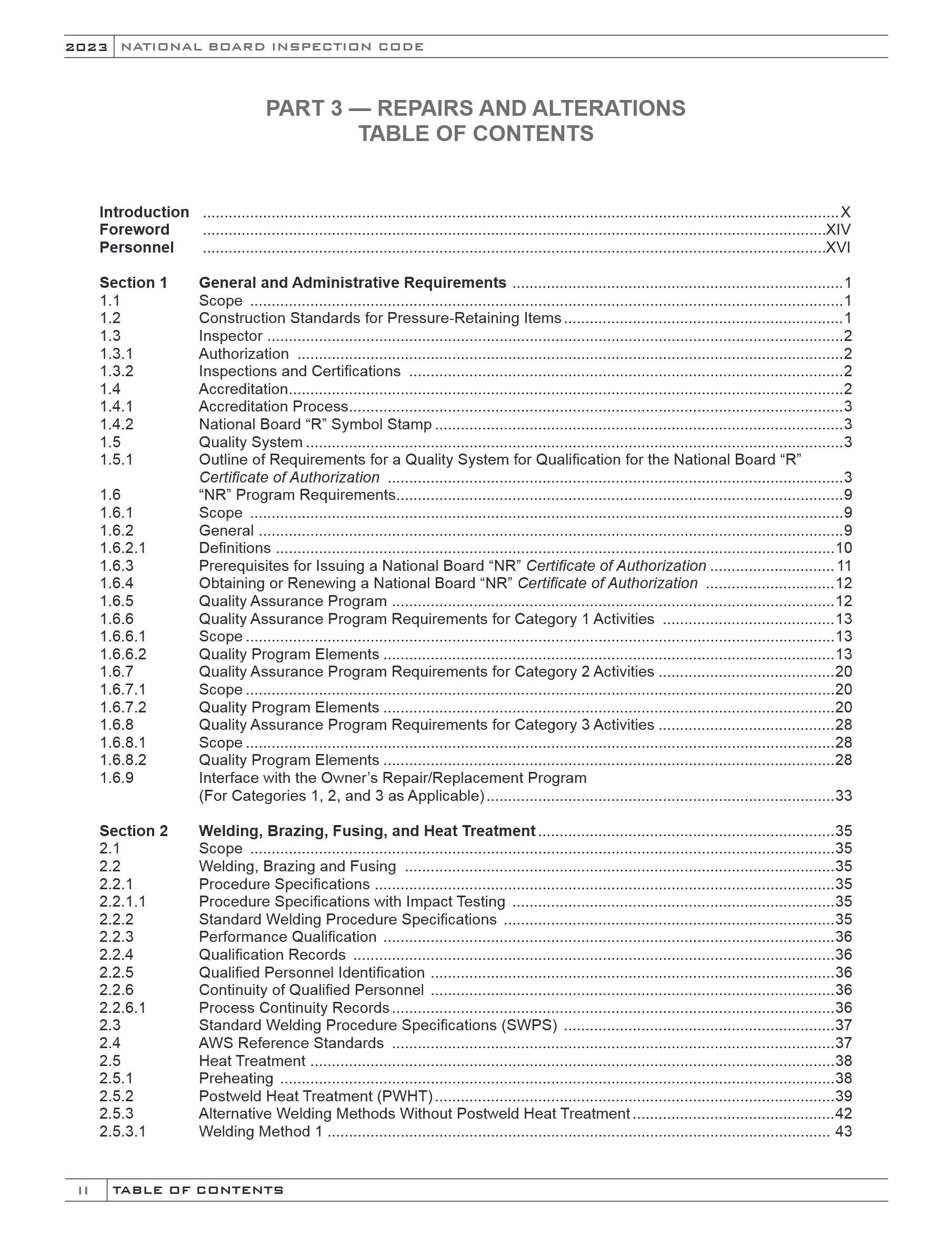 Cover preview — NBBI NB 23 (NBIC) National Board Inspection Code - Part 3 Repairs and Alterations — Page 3