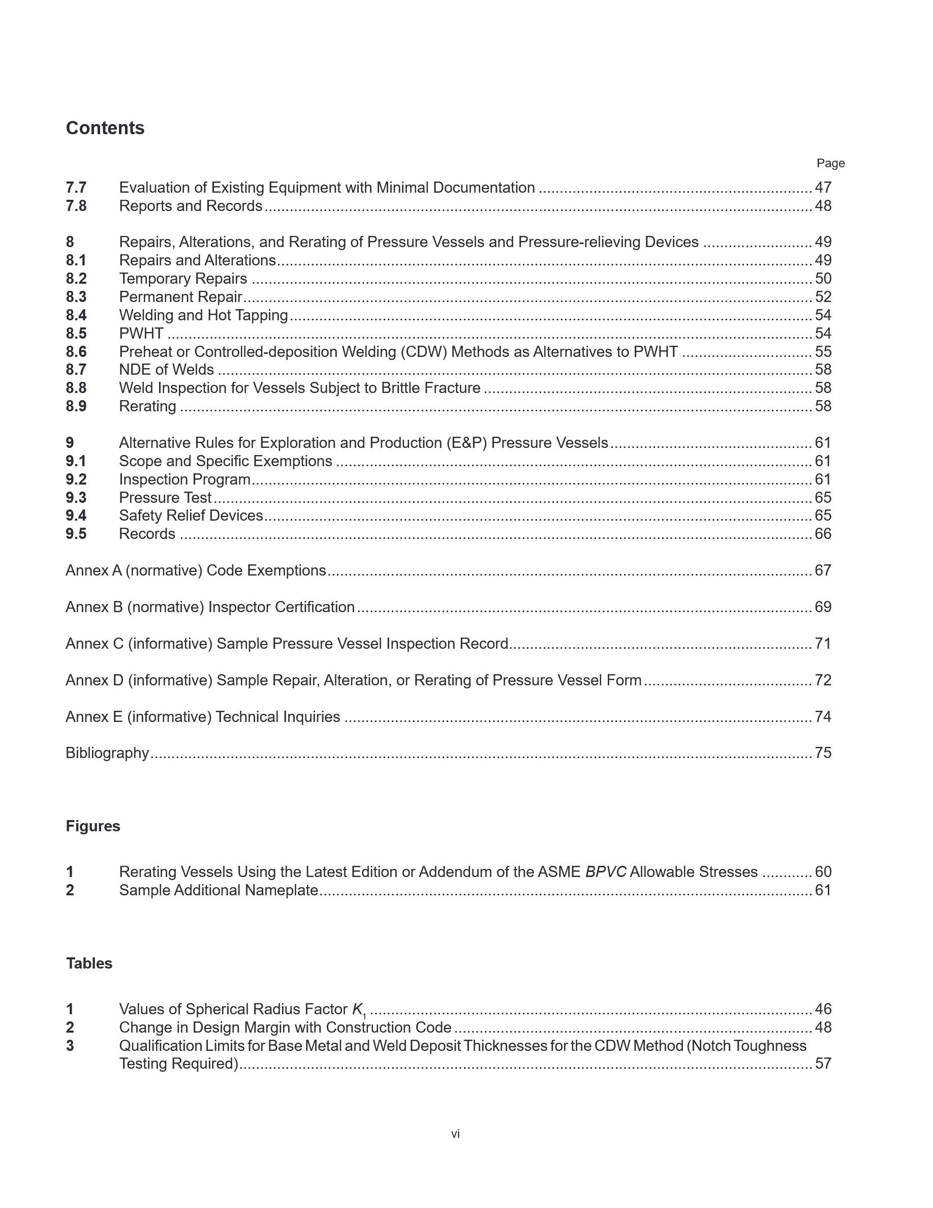 Cover preview — API 510 Pressure Vessel Inspection Code: In-service Inspection, Rating, Repair, and Alteration, Eleventh Edition, Includes Errata 1 (2023) and Errata 2 (2025) — Page 6